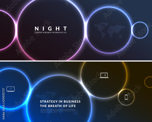 Wallpaper Mural Abstract night party banner in glamour design style, modern flyer in A4 with colourful background Torontodigital.ca