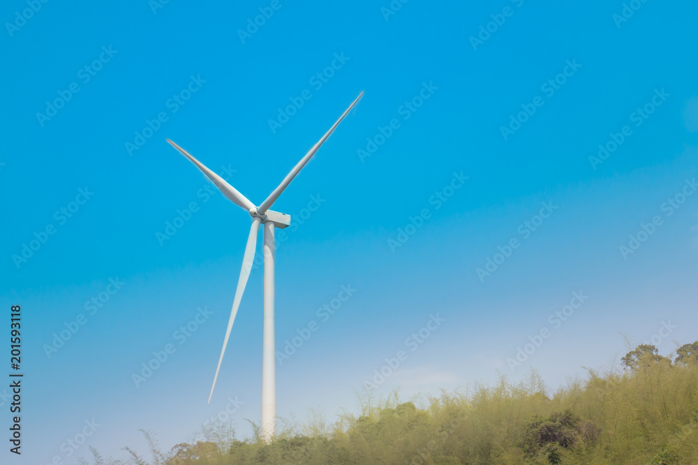 Wind Turbine for alternative energy on background sky Wind Turbine for alternative energy on background sky