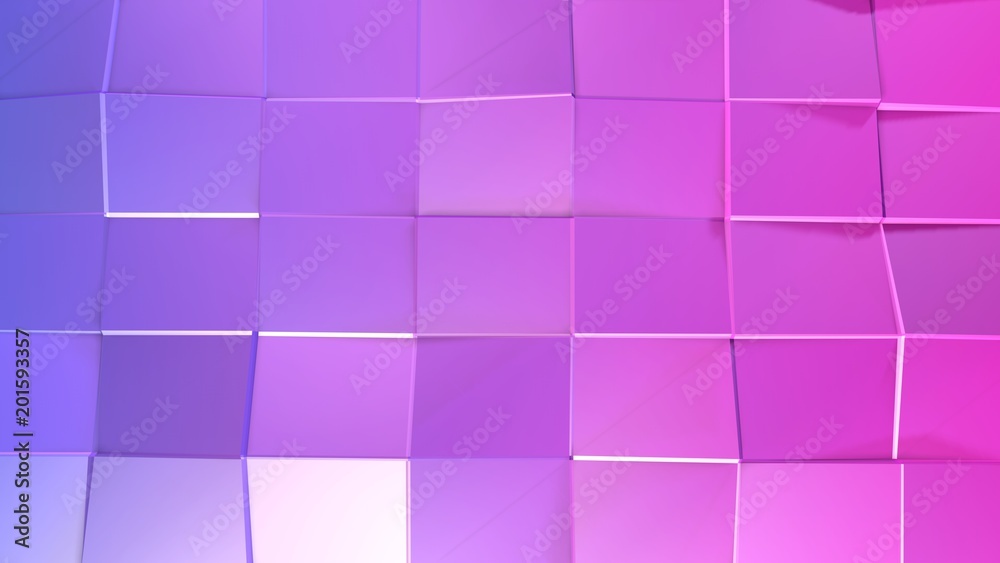 3d rendering low poly abstract geometric background with modern gradient colors. 3d surface of violet red squares v1 3d rendering low poly abstract geometric background with modern gradient colors. 3d surface of violet red squares v1