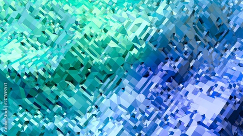 3d rendering low poly abstract geometric background with modern gradient colors. 3d surface as cartoon terrain with blue green gradient v17