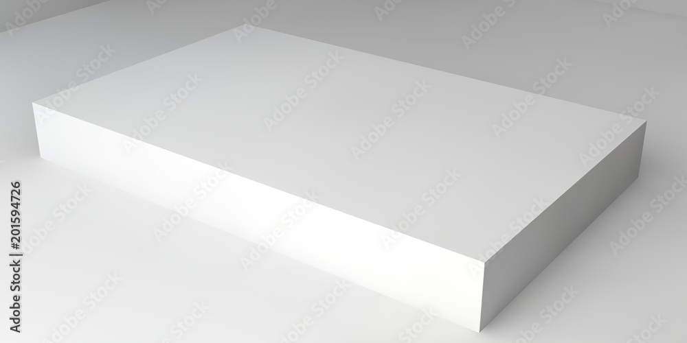 Illustration - a template of white business cards, paper on a white background.