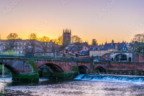 Old Dee bridge in Chester, England