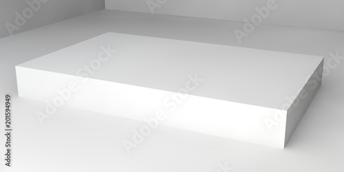 Illustration - a template of white business cards, paper on a white background.