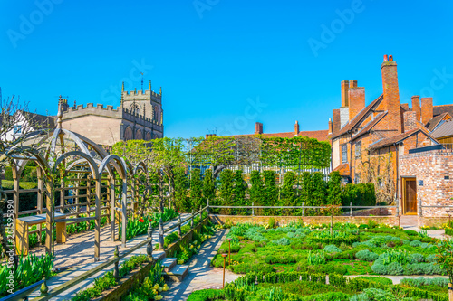 View of the new place gardens in Stratford upon Avon, England