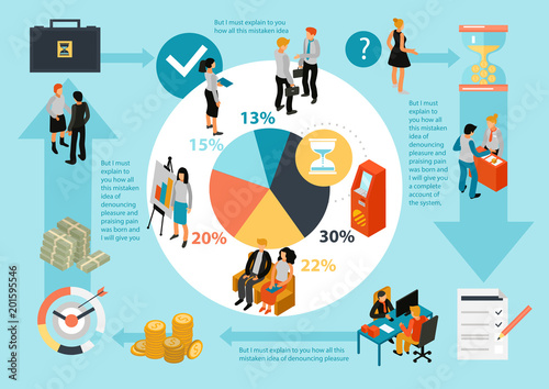 Bank Service Isometric Infographics 