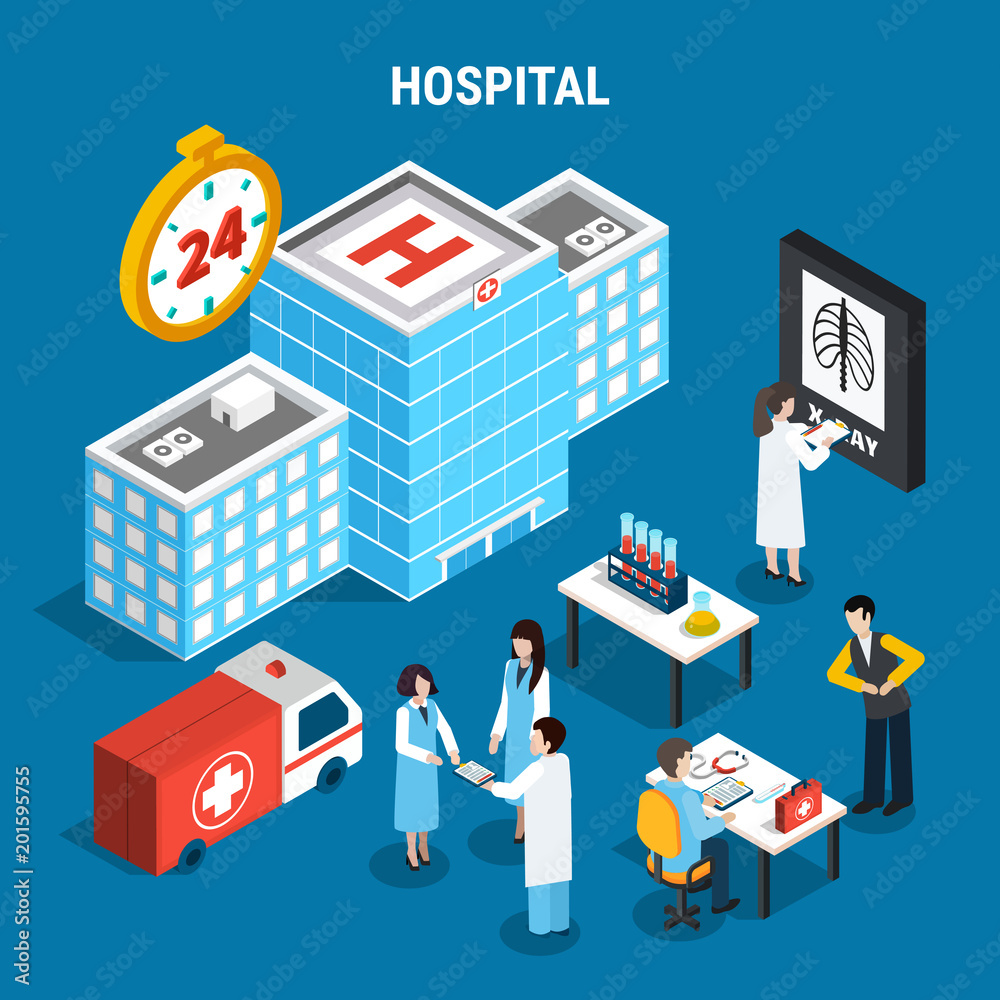 Medical Isometric Set Medical Isometric Set