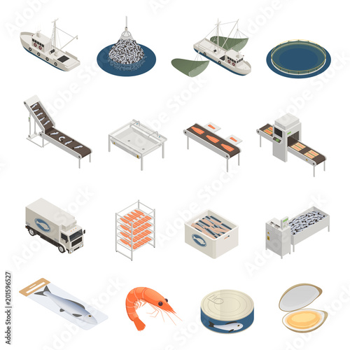 Fish Industry Icons Collection