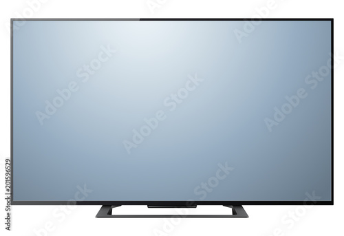 TV, modern flat screen lcd, led isolated