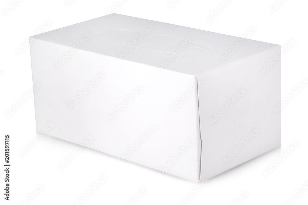 Close tissue box isolated on a white background. Close tissue box isolated on a white background.