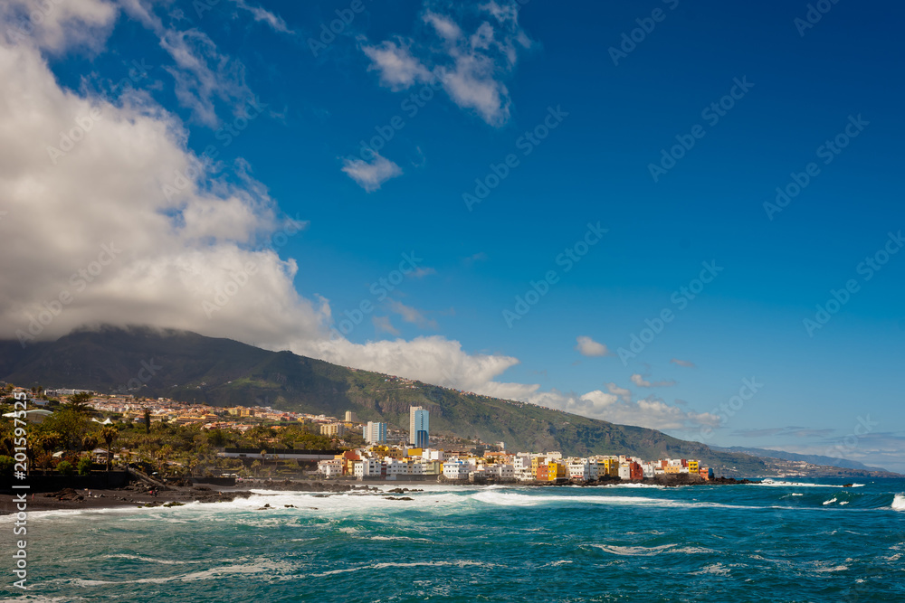 A view of the urban development on the ocean. Canary Islands.