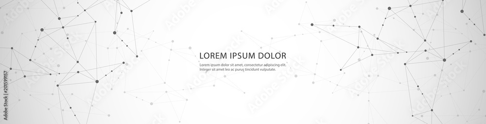 Vector banner design, network connection with lines and dots Vector banner design, network connection with lines and dots