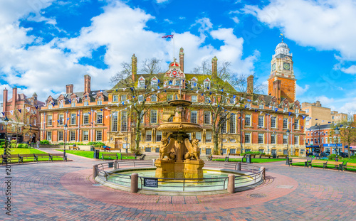 View of town hall in Leicester, England photo