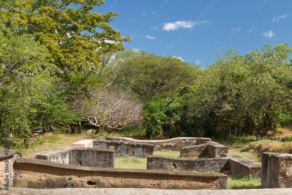 Fototapeta premium Ruins of Leon Viejo, UNESCO Heritage site, Nicaragua