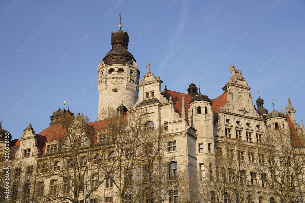 New Town Hall (Neues Rathaus) in Leipzig, Germany