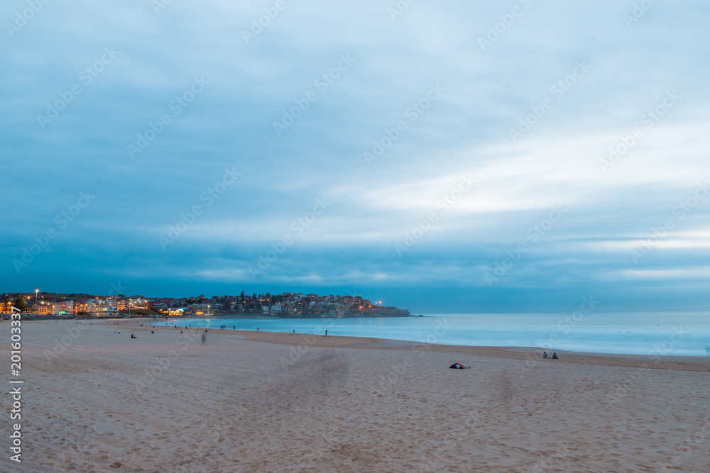 Morning blue hour at Bondi Beach, Sydney.