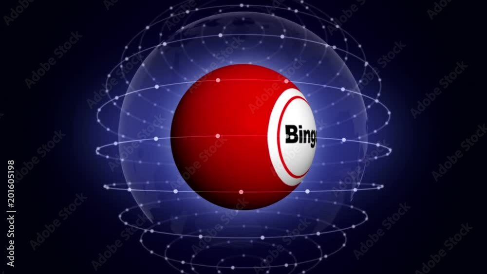 BINGO Text Animation Around the Bingo Ball, Rendering, Background, Loop ...