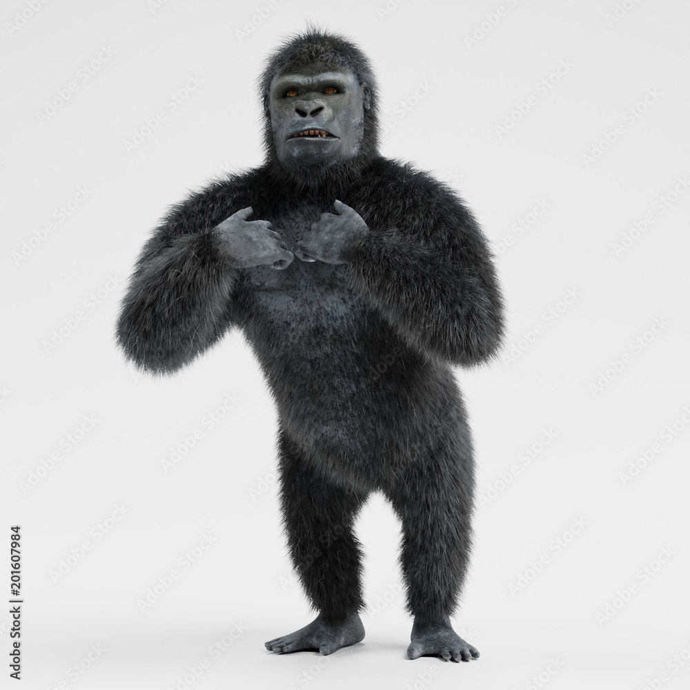 Realistic 3d Render of Gorilla Realistic 3d Render of Gorilla