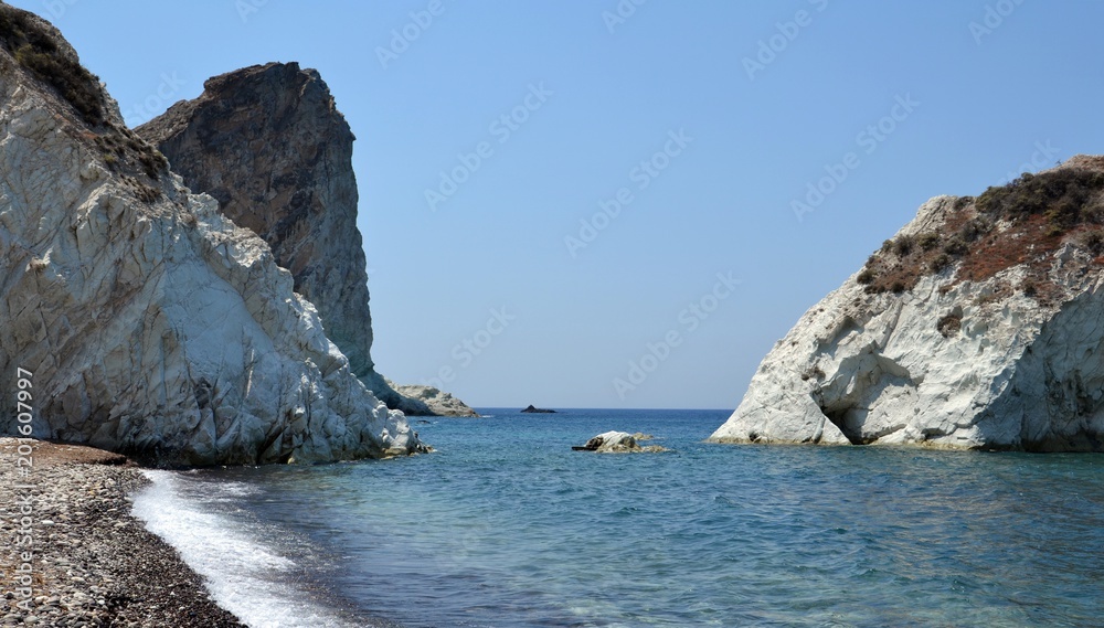 White beach, Santorini, Cyclades, Greece