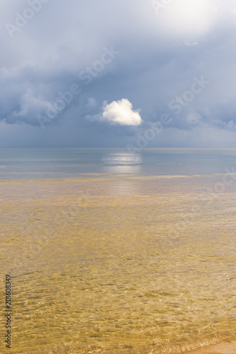 The horizon of the Baltic with clouds