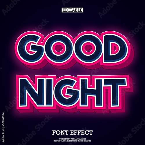 3d modern cartoon text effect with dark background 