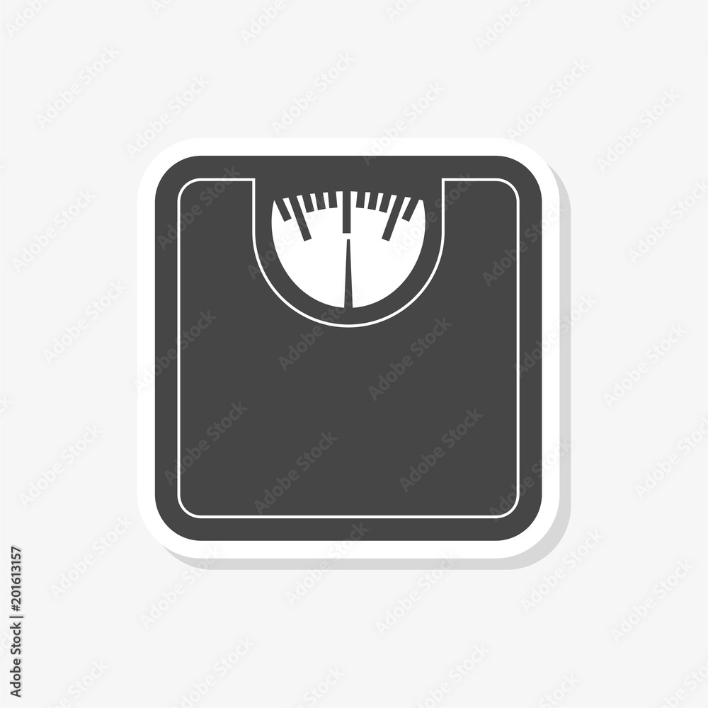 Bathroom scale, Vector bathroom scale sticker, simple vector icon Bathroom scale, Vector bathroom scale sticker, simple vector icon