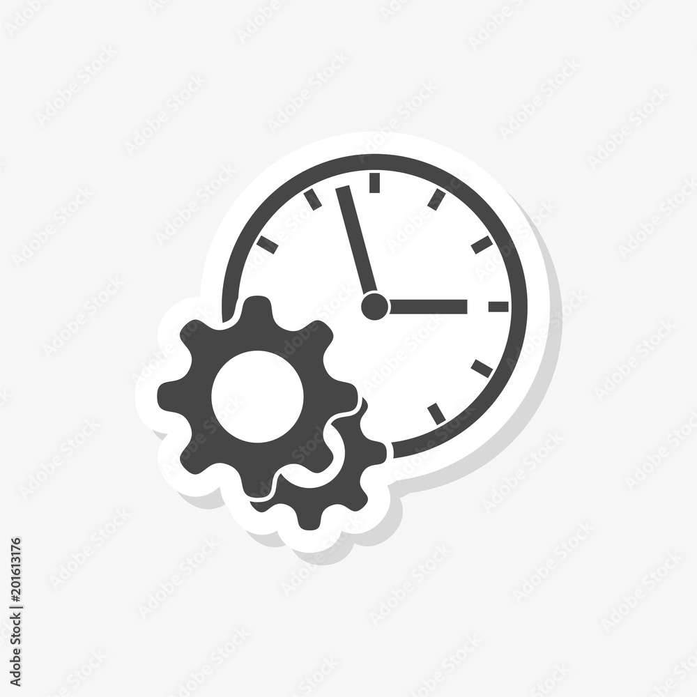 Time management icon for startup business, Time Management sticker, simple vector icon Time management icon for startup business, Time Management sticker, simple vector icon