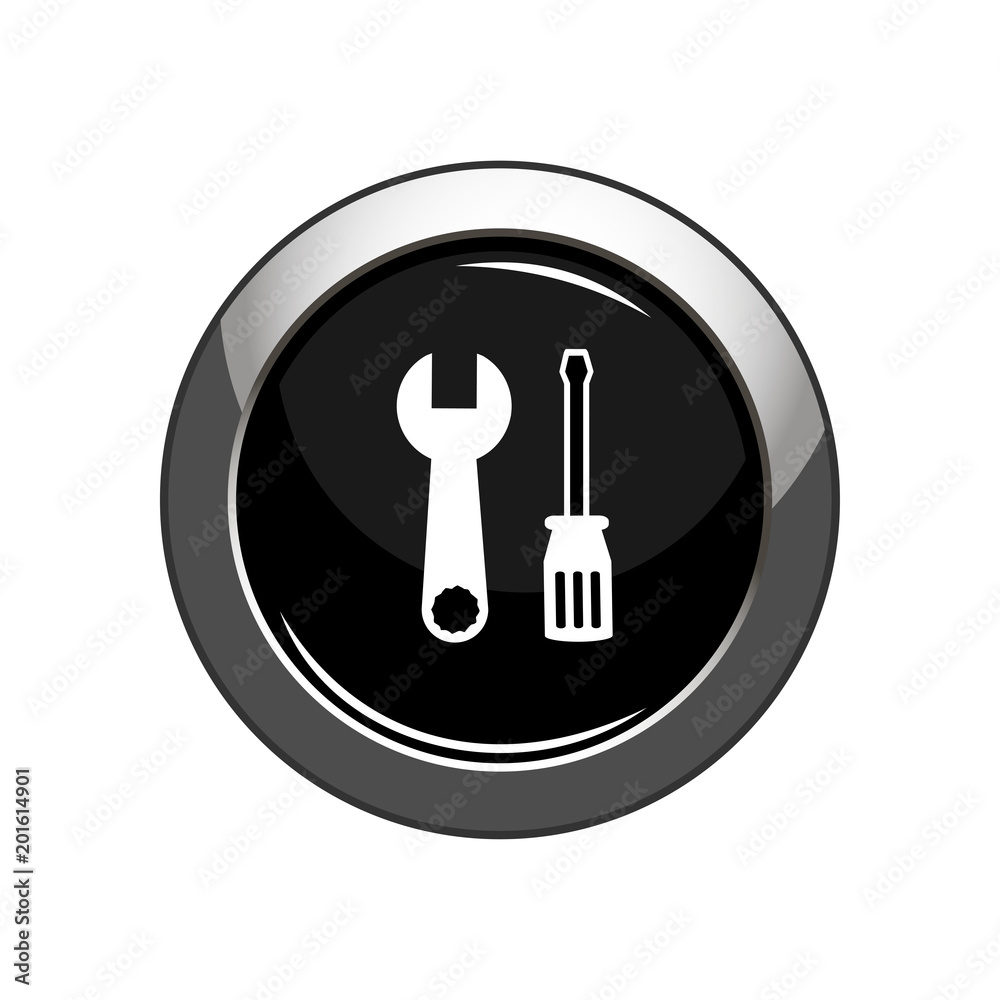 Screwdriver and Wrench icon. Vector Illustration Screwdriver and Wrench icon. Vector Illustration