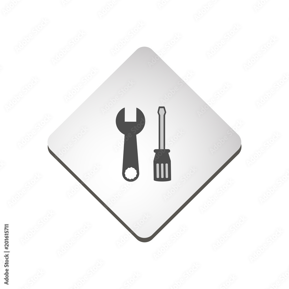 Screwdriver and Wrench icon. Vector Illustration Screwdriver and Wrench icon. Vector Illustration