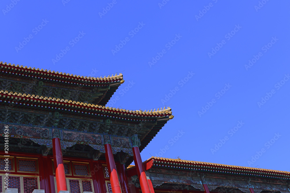 Beautiful buildings in the Forbidden City in China Beautiful buildings in the Forbidden City in China