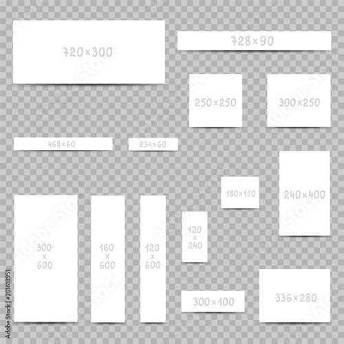 internet web banner size templates