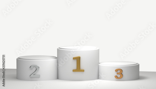 Canvastavla podium cylinder 3d rendering