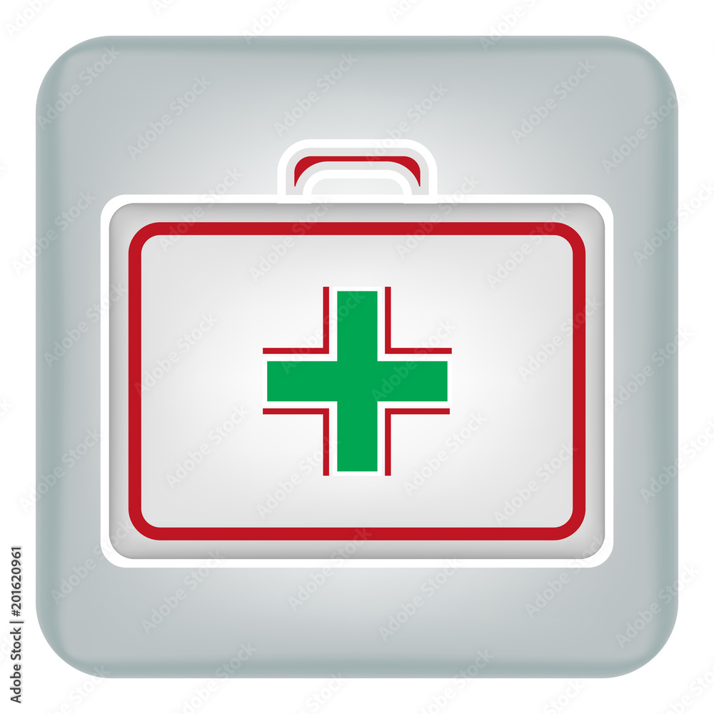 Vector image icons with suitcase for medical equipment with a cross Vector image icons with suitcase for medical equipment with a cross