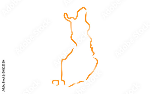 Stylized sketch map of Finland