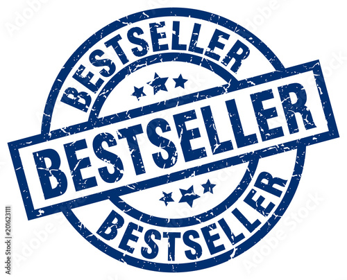bestseller blue round grunge stamp