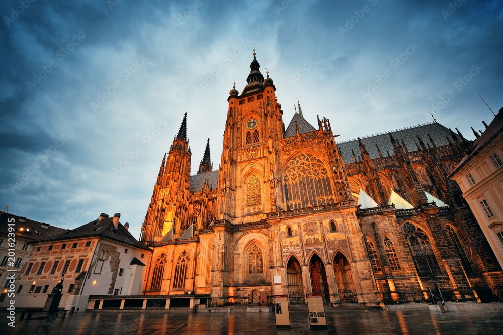 St. Vitus Cathedral at night