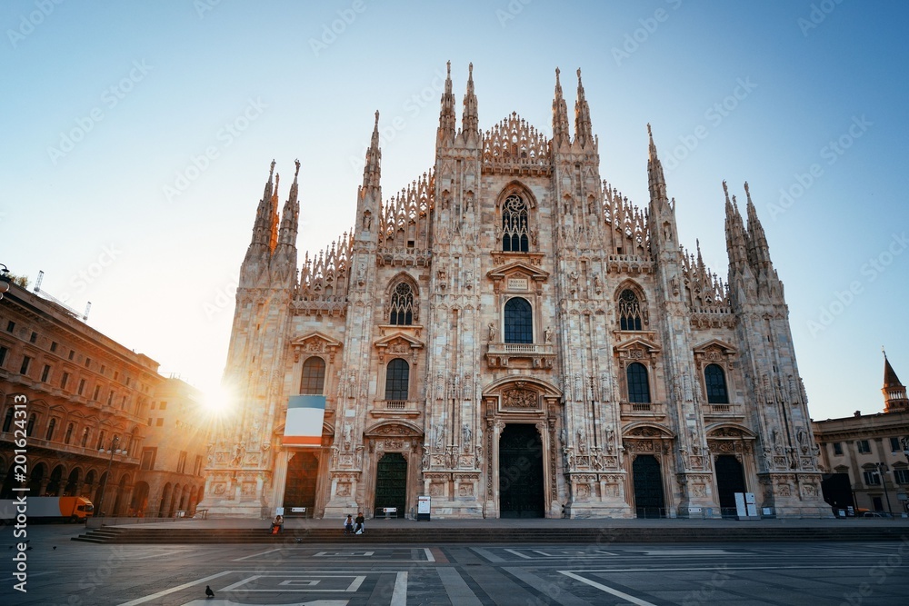 Milan Cathedral Square sunrise