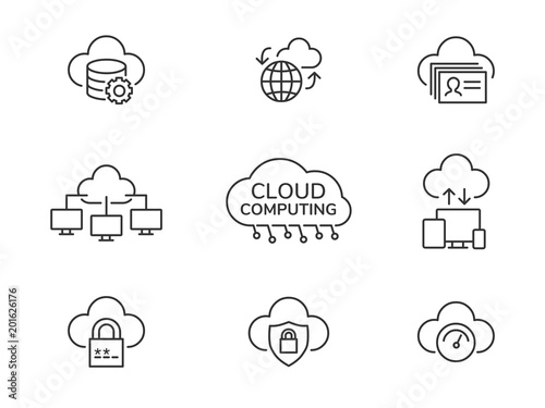 Cloud computing icons