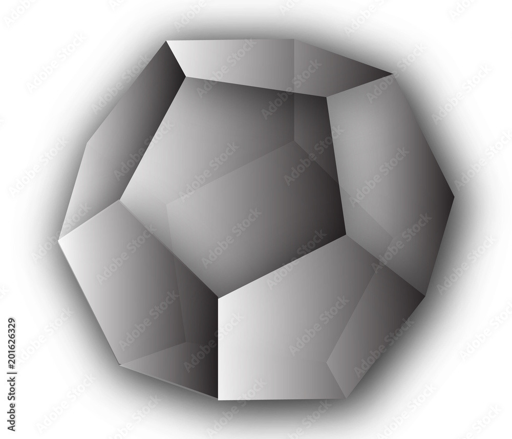 dodecahedron polyhedron twelve faces with shadow dodecahedron polyhedron twelve faces with shadow