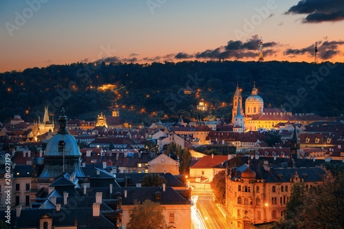 Prague skyline rooftop view dome