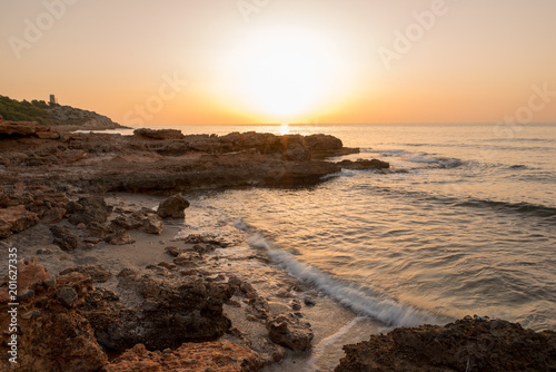 A beautiful sunrise in the renega of Oropesa