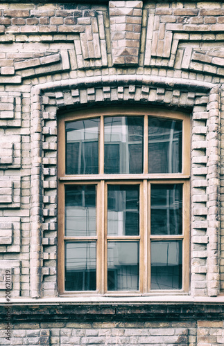 window of an old building close-up