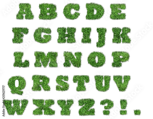 alphabet of grass