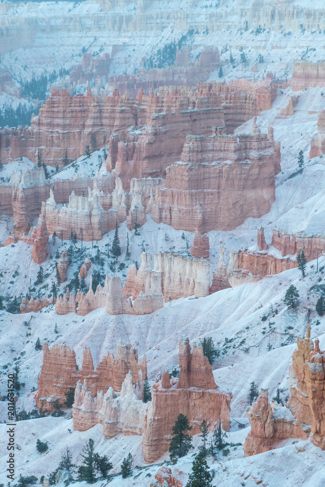 Hoodoos and recent snowfall in Bryce Canyon National Park Hoodoos and recent snowfall in Bryce Canyon National Park