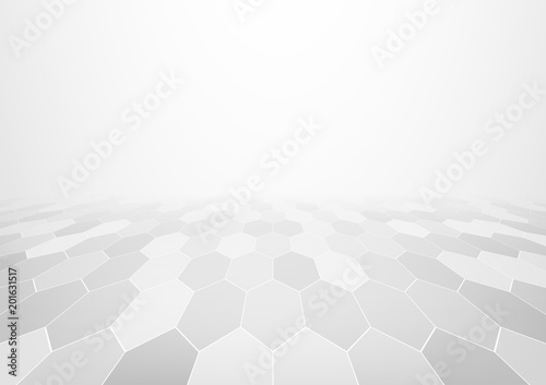 Gray tile floor and space with symmetry grid line texture in perspective view for product display or background  Floor decor with square shape of tile  Vector illustration design for background.
