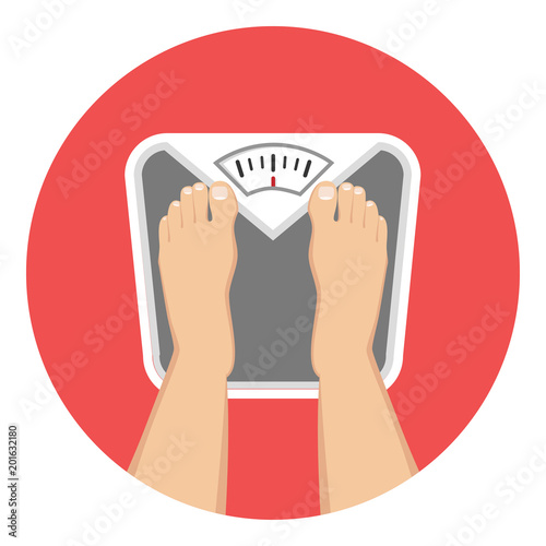 Waage Flat Design Icon 