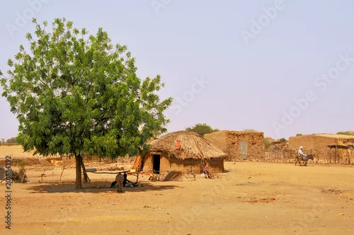 Fototapeta samoprzylepna Village in the area of Sahel   in Chad
