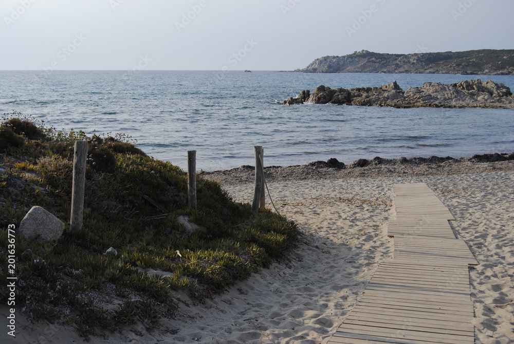 camino ahcia l aplaya de Rena Majore, spiaggia Rena Majore, Alguer, Alghero, Italia, al atardecer