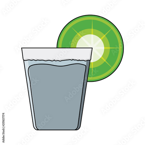 tequila shot icon over white background, colorful design. vector illustration