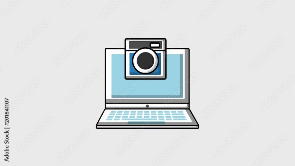laptop like love photo camera social media animation hd laptop like love photo camera social media animation hd