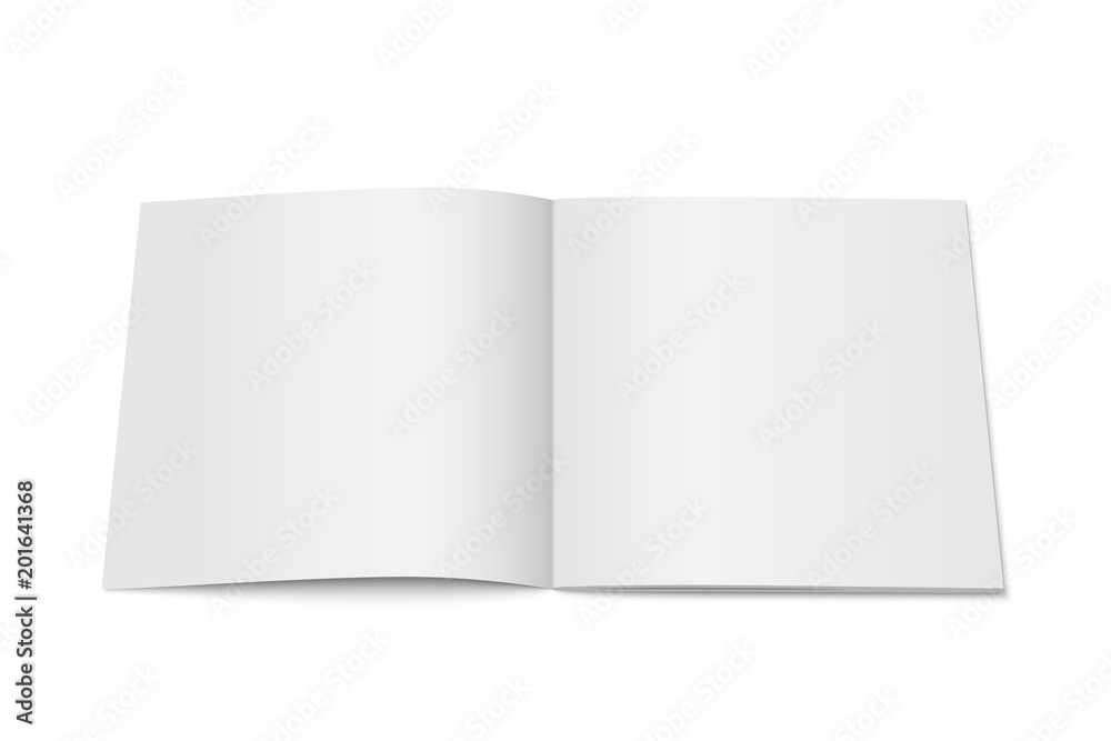 Vector white mock up of magazine isolated. Vector white mock up of magazine isolated.